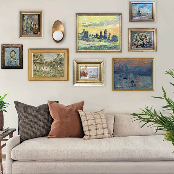 Ideas for a gallery wall with modern artwork