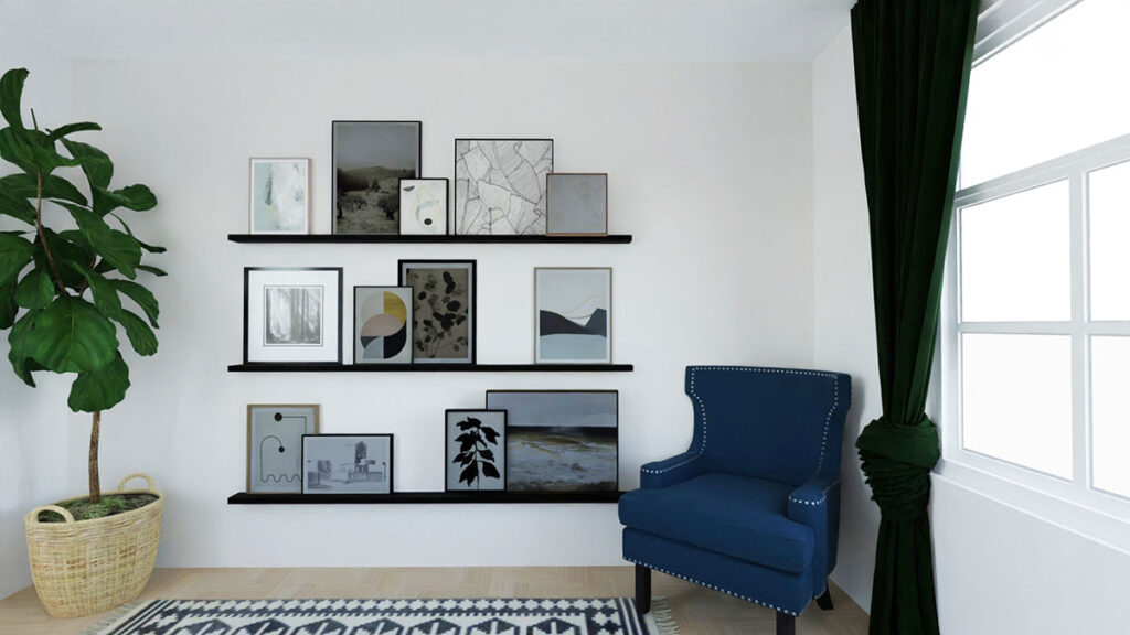 Ideas for a gallery wall on a picture ledge