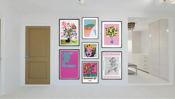 Ideas for a gallery wall with large frames