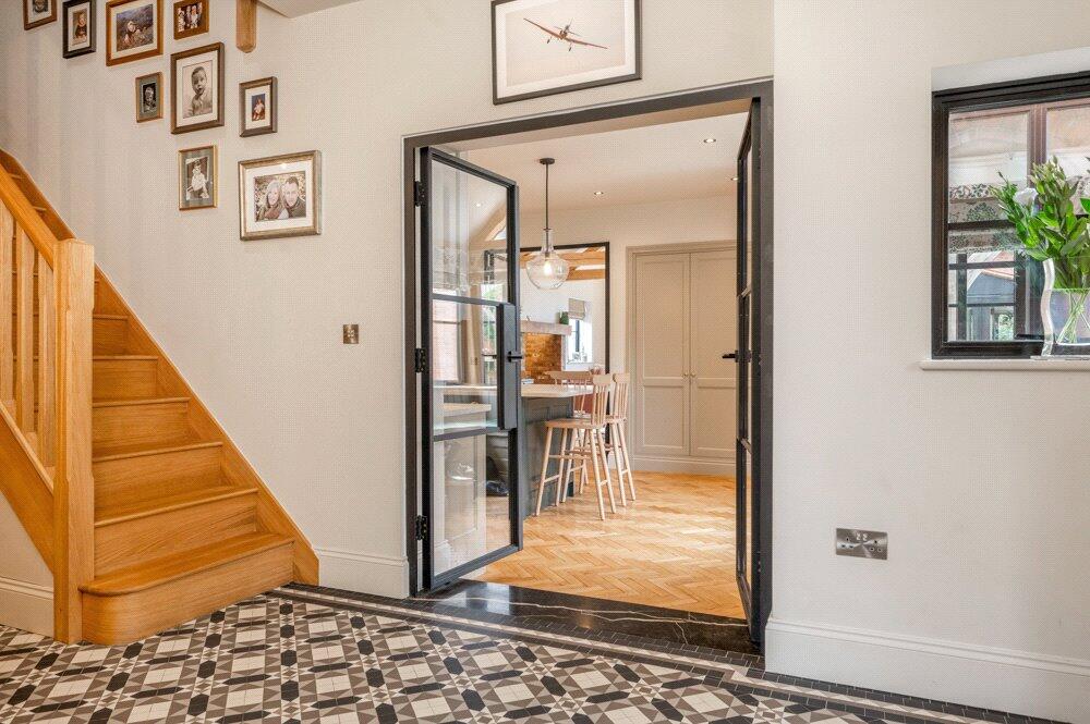 Crittle door to kitchen. Interior design East Farndon.